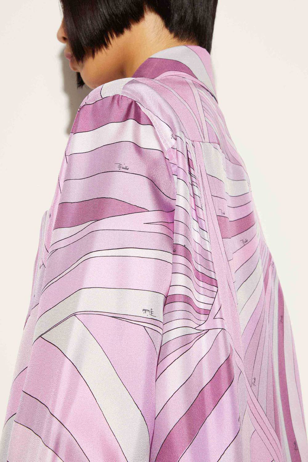 Pucci Camicia in seta con stampa Iride Promozione Limitata