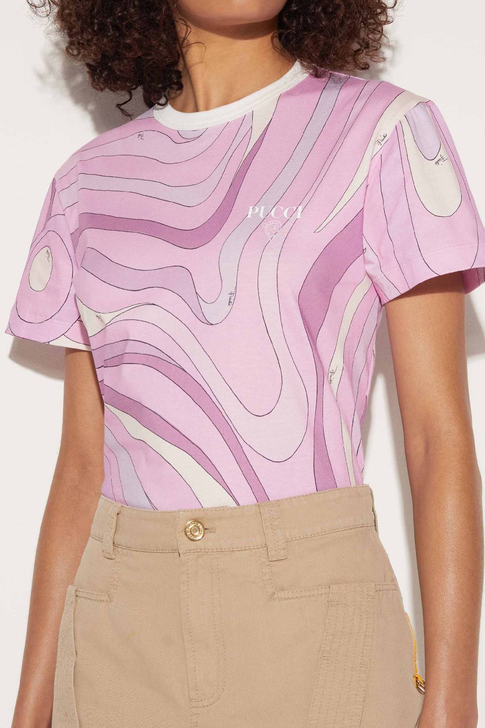Pucci T-shirt con stampa Marmo Fino Al -60%