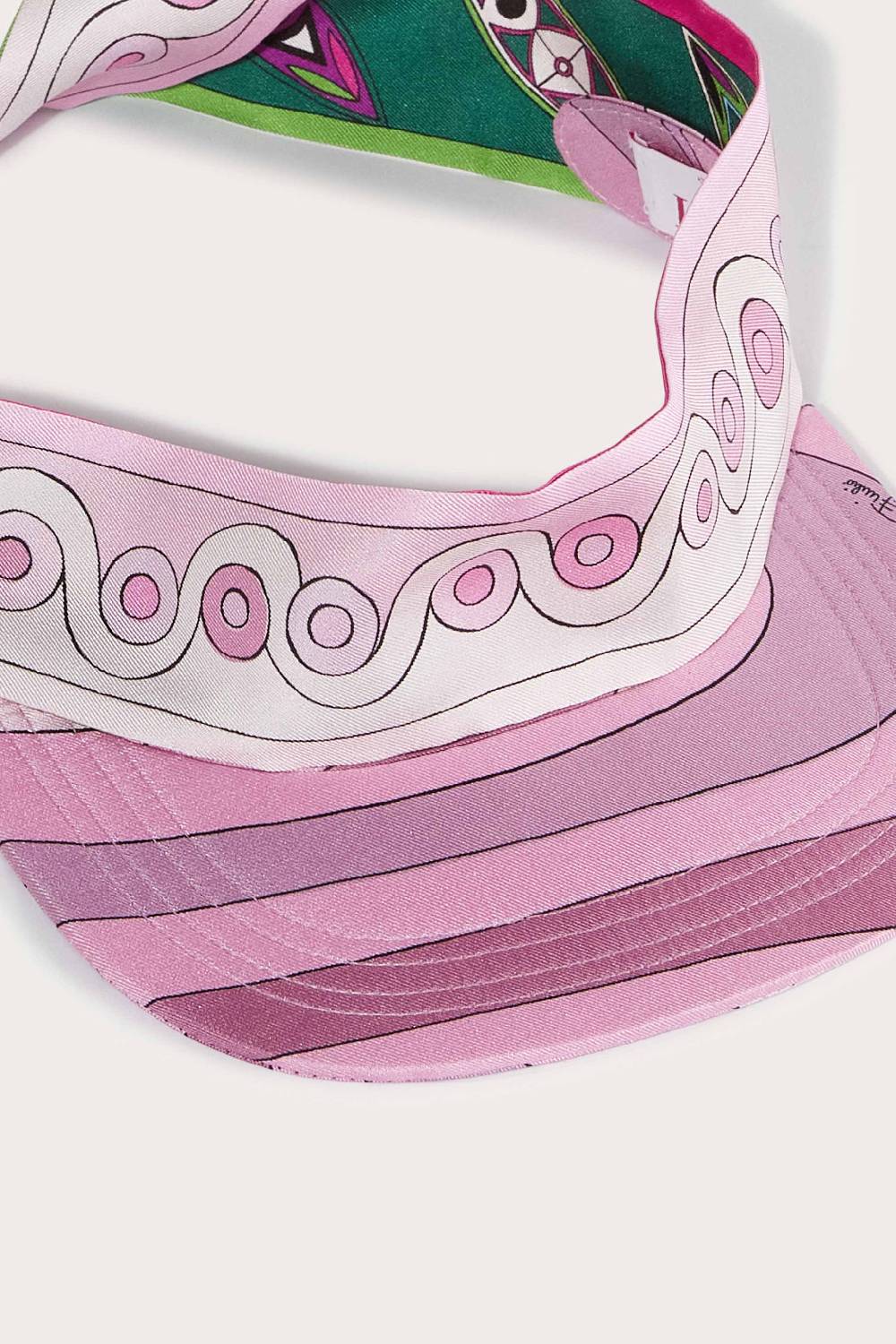 Pucci Visiera in seta con stampe Marmo e Onde Shopping Online