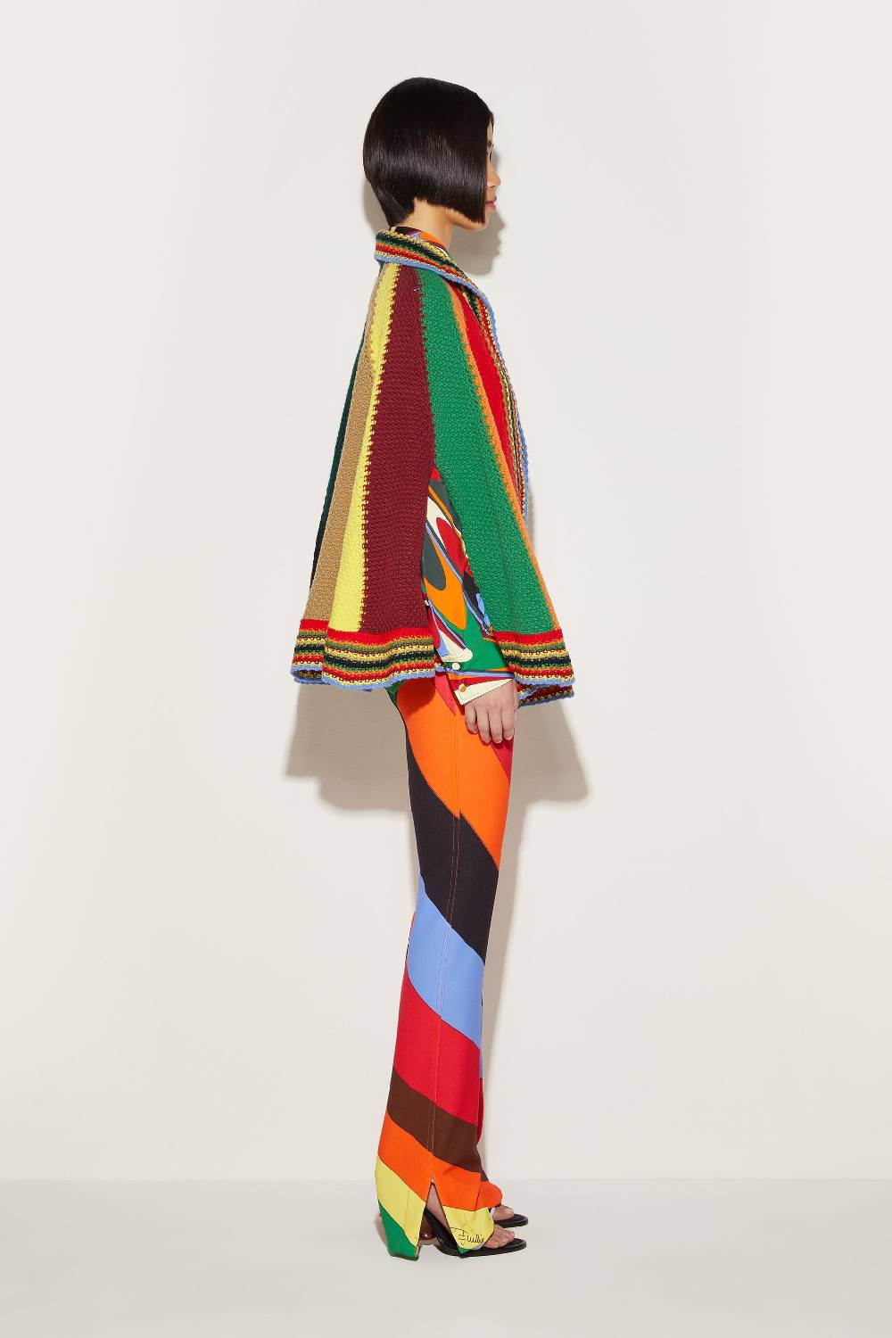 Pucci Mantella colour-block in lana Outlet