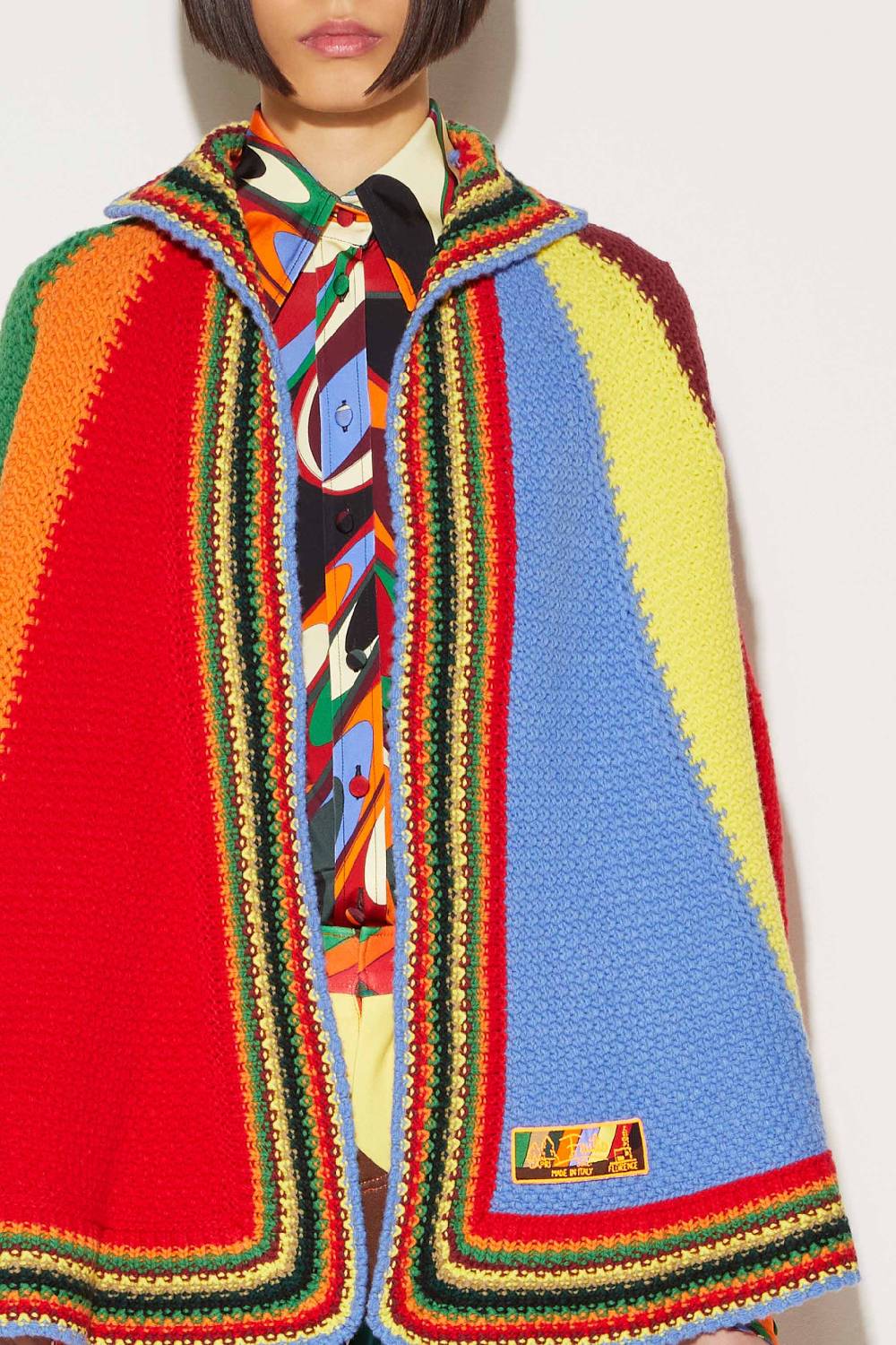 Pucci Mantella colour-block in lana Outlet