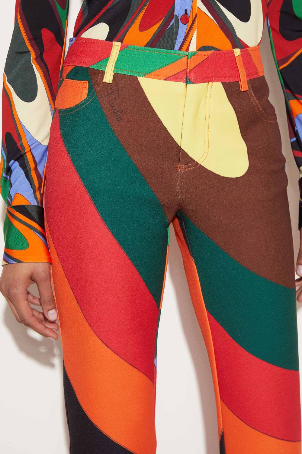 Pucci Pantaloni con stampa Iride In Vendita