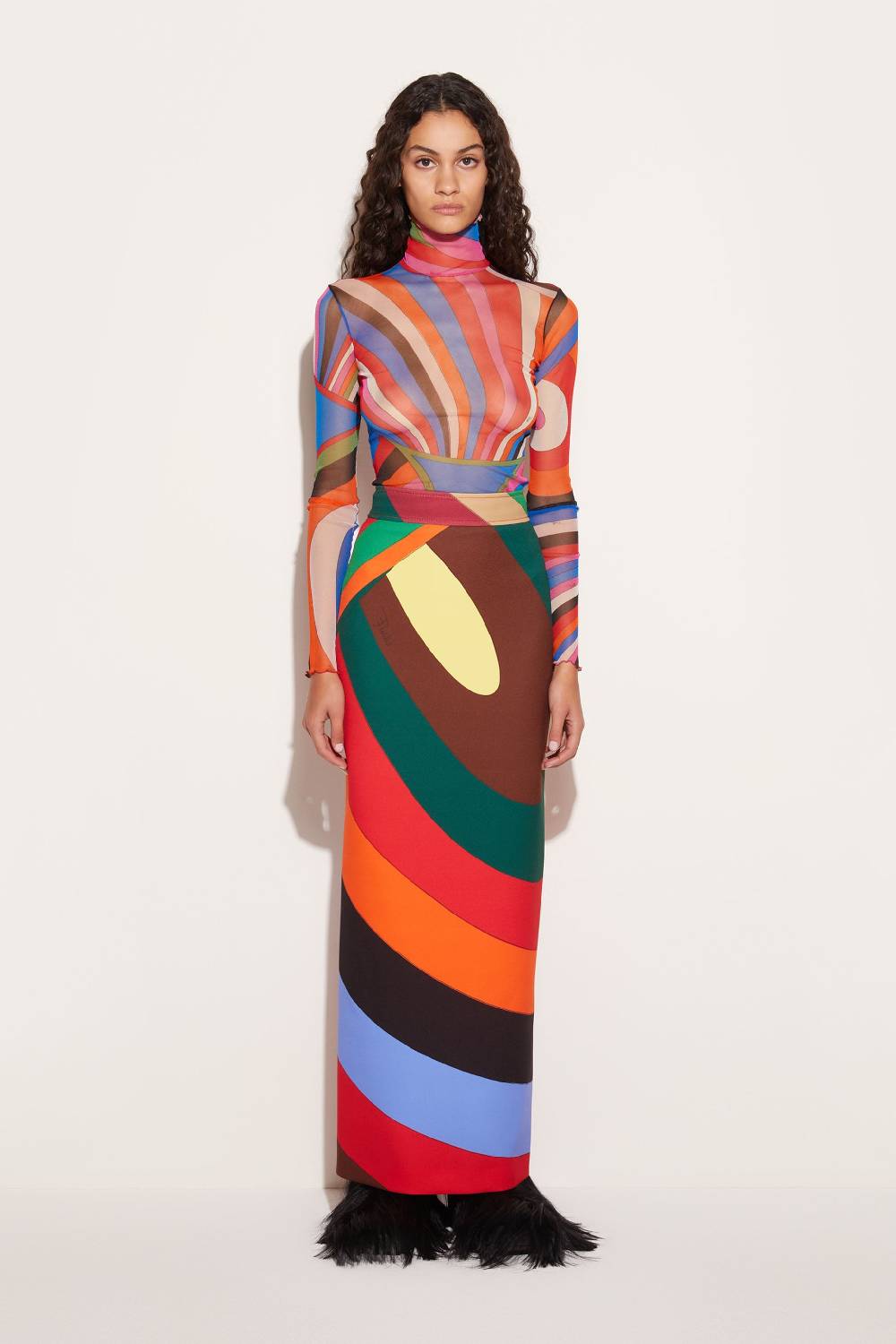 Pucci Gonna lunga con stampa Iride Saldi