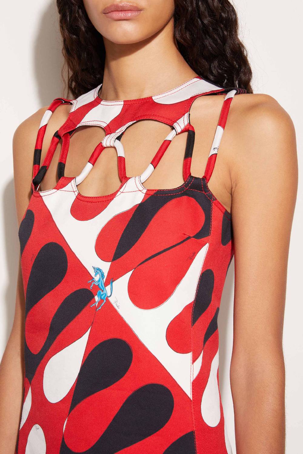 Pucci Mini abito con cut-out e stampa Leocorno Sconto di tempo limitato