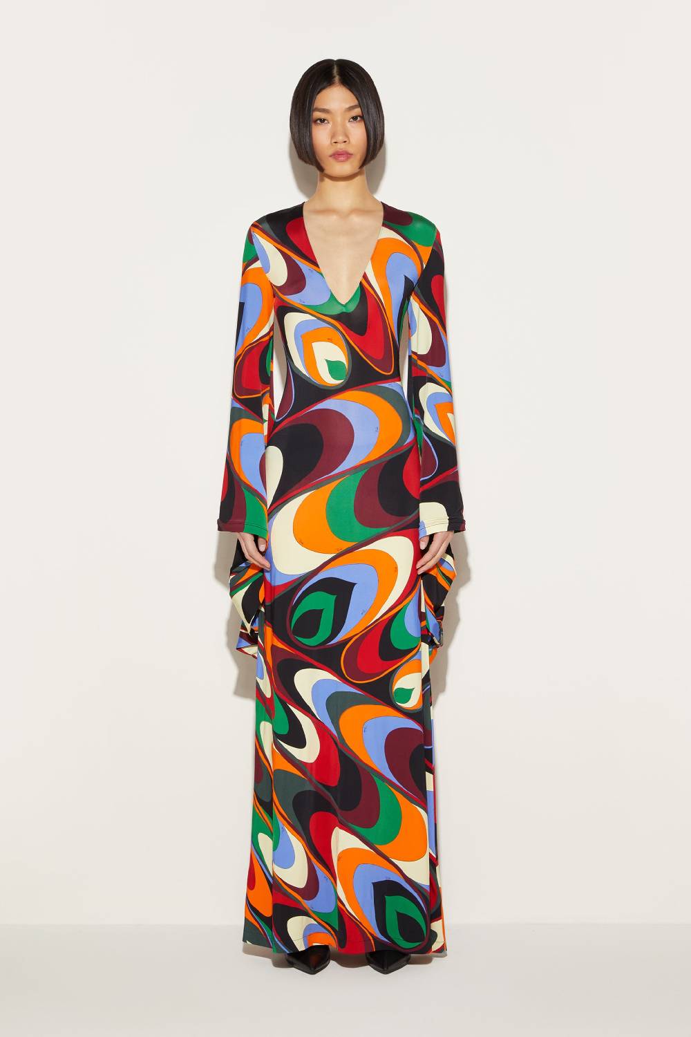 Pucci Abito lungo con stampa Onde Cyber Monday