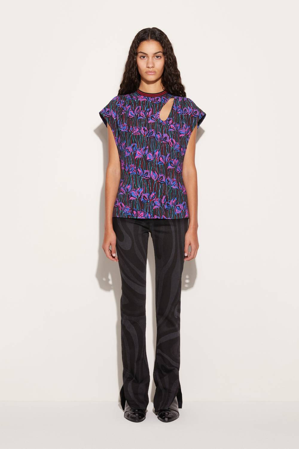 Pucci Top con stampa Fior di Loto e cut-out Latest fashion