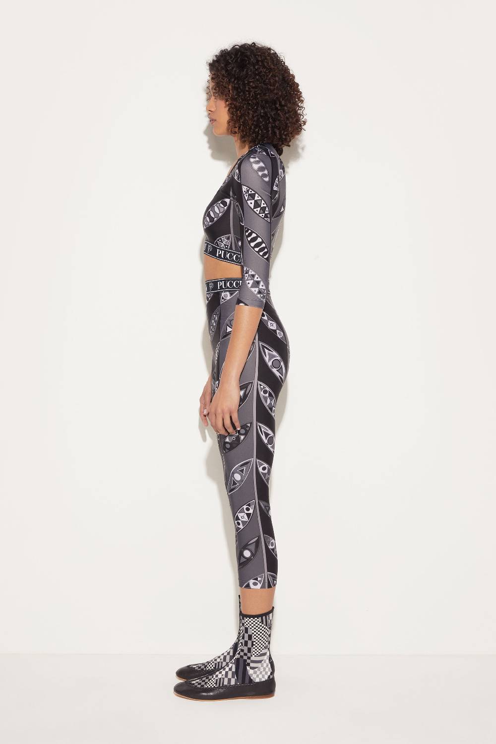Pucci Crop top con stampa Girandole Liquidazione