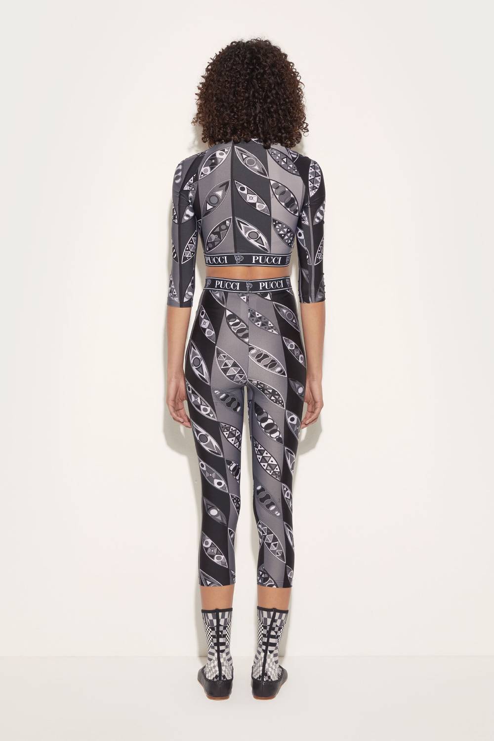 Pucci Crop top con stampa Girandole Liquidazione