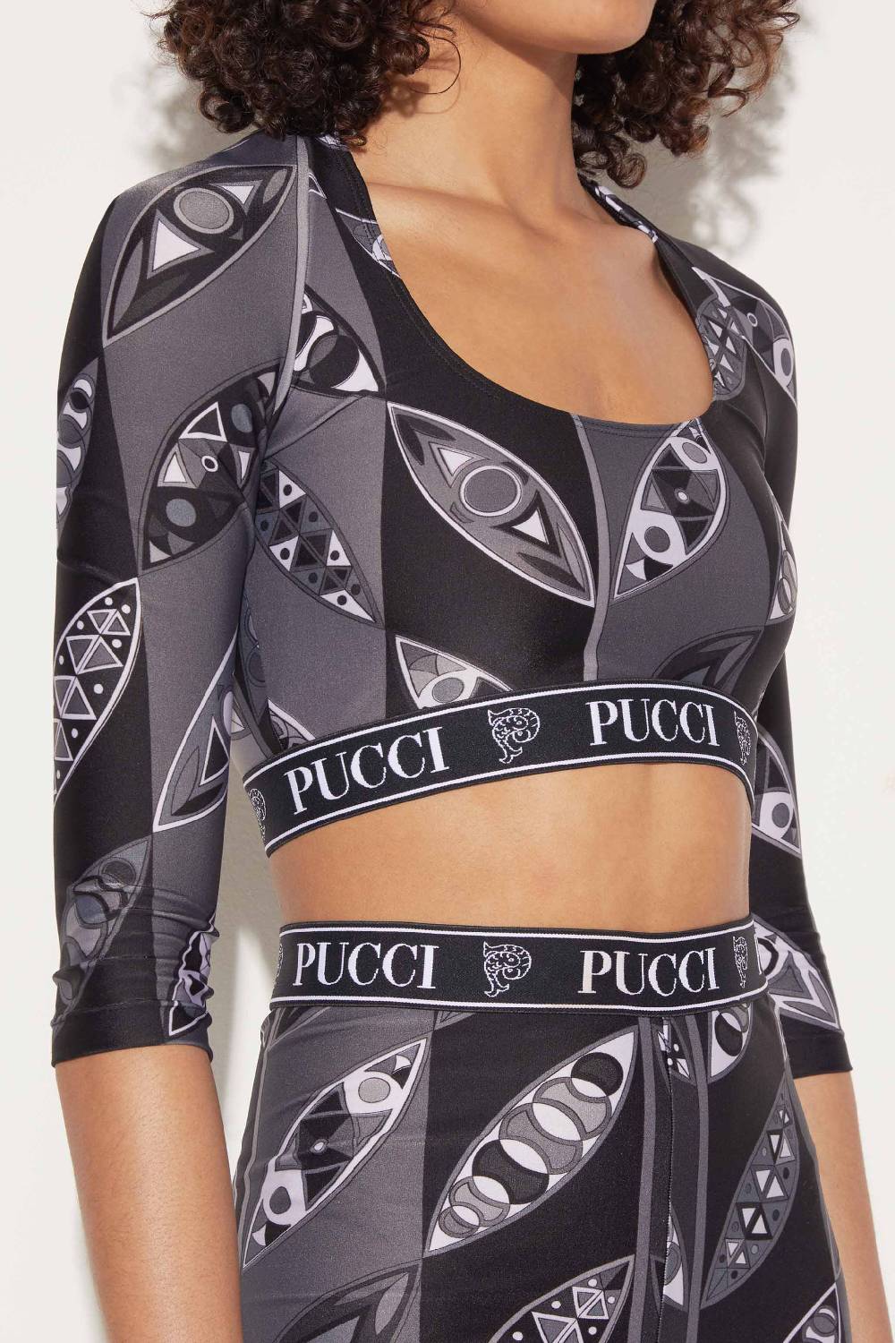 Pucci Crop top con stampa Girandole Liquidazione