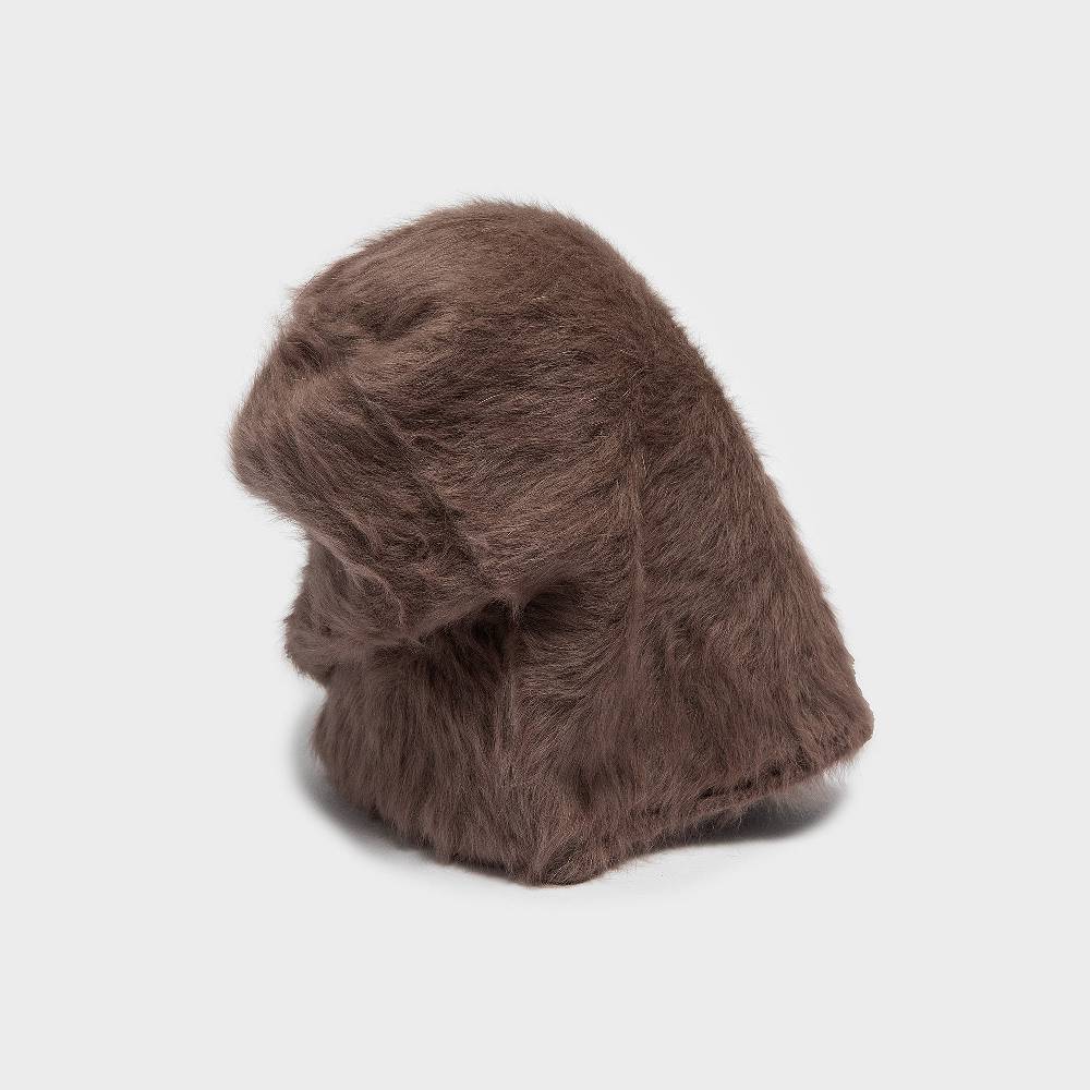 Reinhard Plank CUFFIA ANGORA TAUPE Negozi Online
