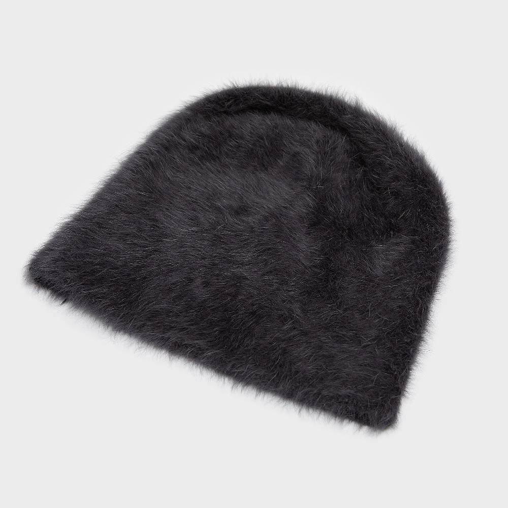 Reinhard Plank CUFFIA ANGORA GRIGIO SCURO Italy