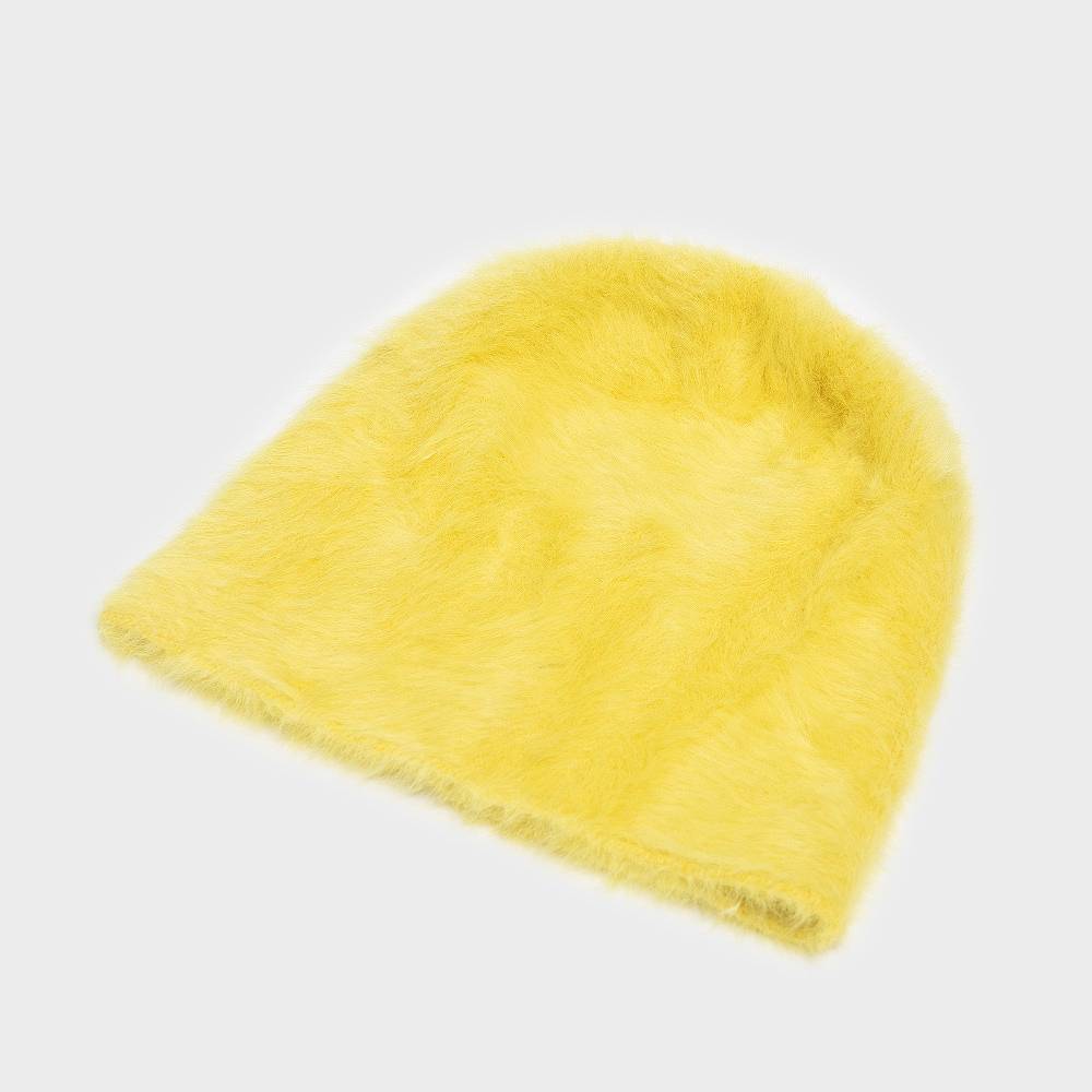 Reinhard Plank CUFFIA ANGORA GIALLA Italia