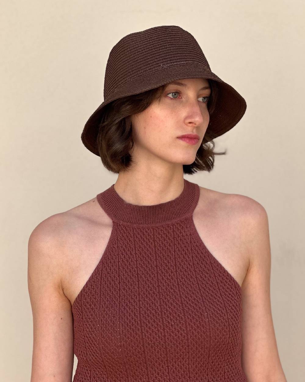 Reinhard Plank BUCKET STRAW T BROWN Offerta