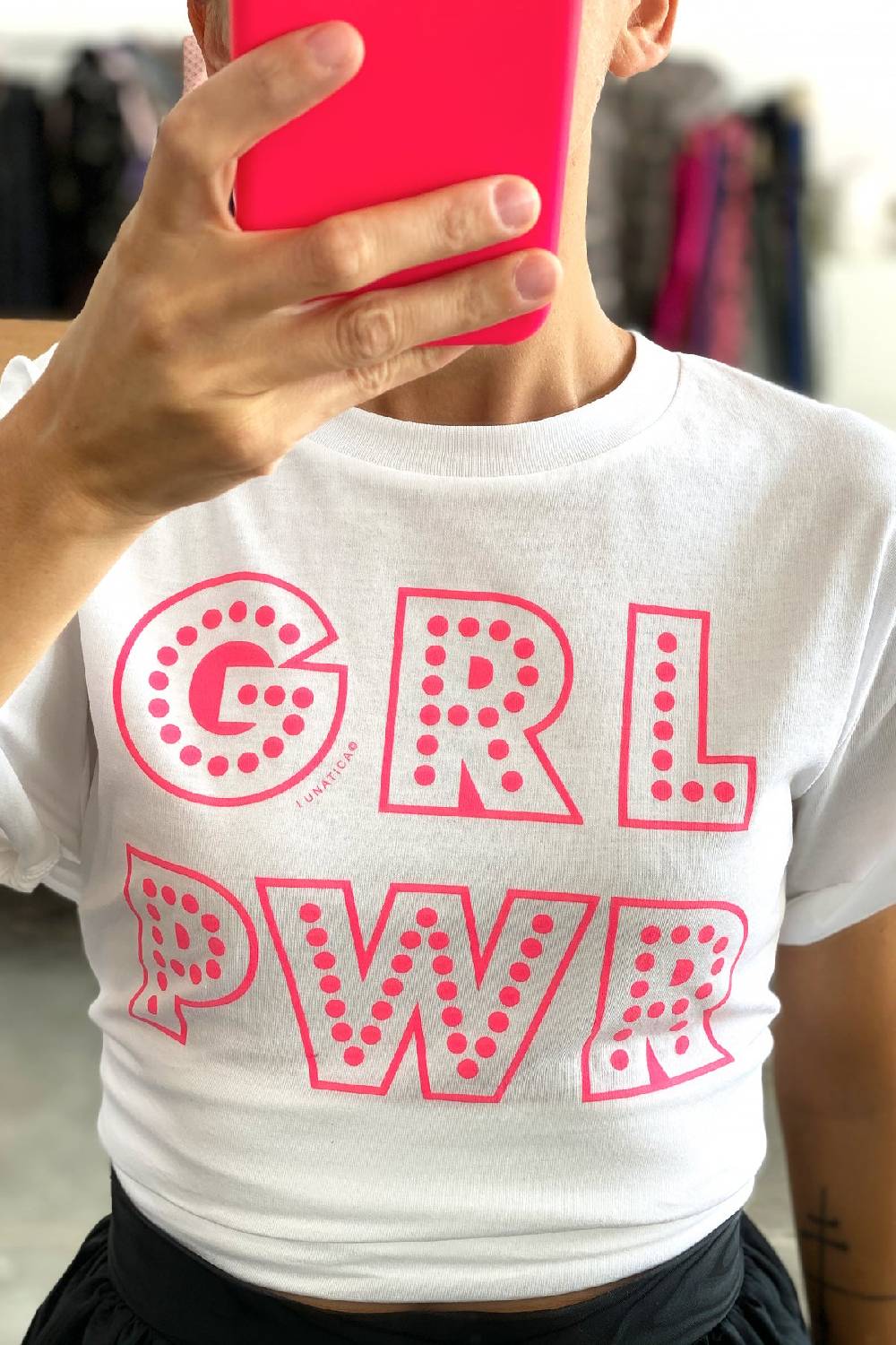 Lunatica Milano TShirt Bianca - GRLPWR Vendite Flash