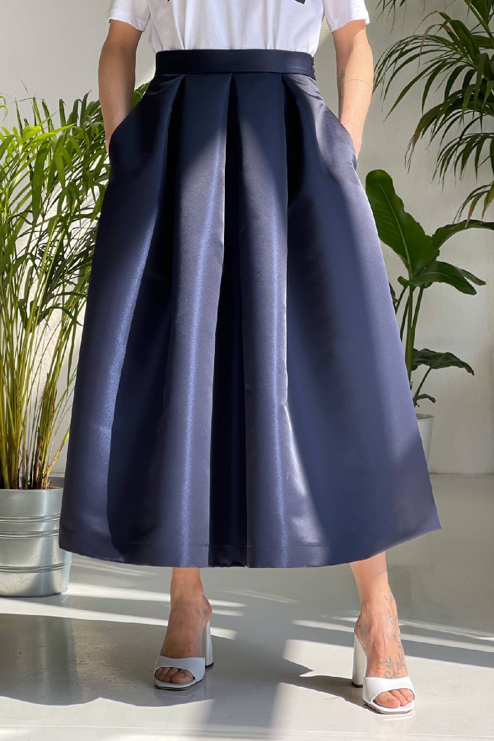 Lunatica Milano Gonna duchesse Blu Notte Presa
