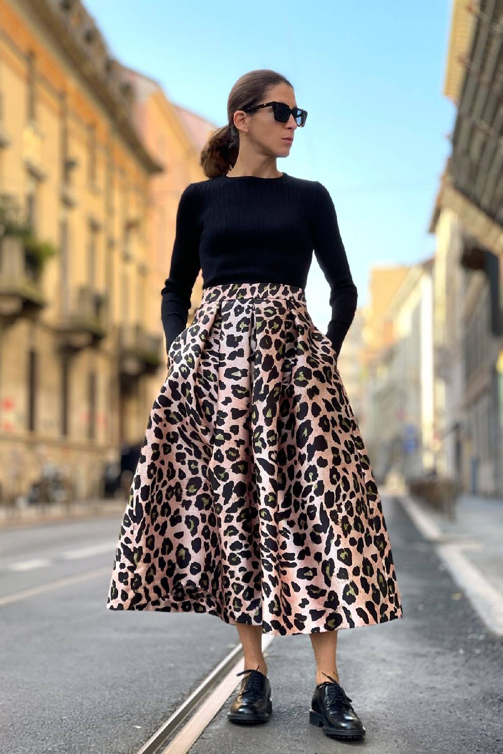 Lunatica Milano Gonna midi Anima Pink Offerta