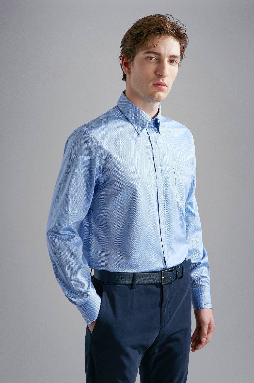 Paul & Shark Camicia in cotone con micro pattern Paul & Shark Sottocosto