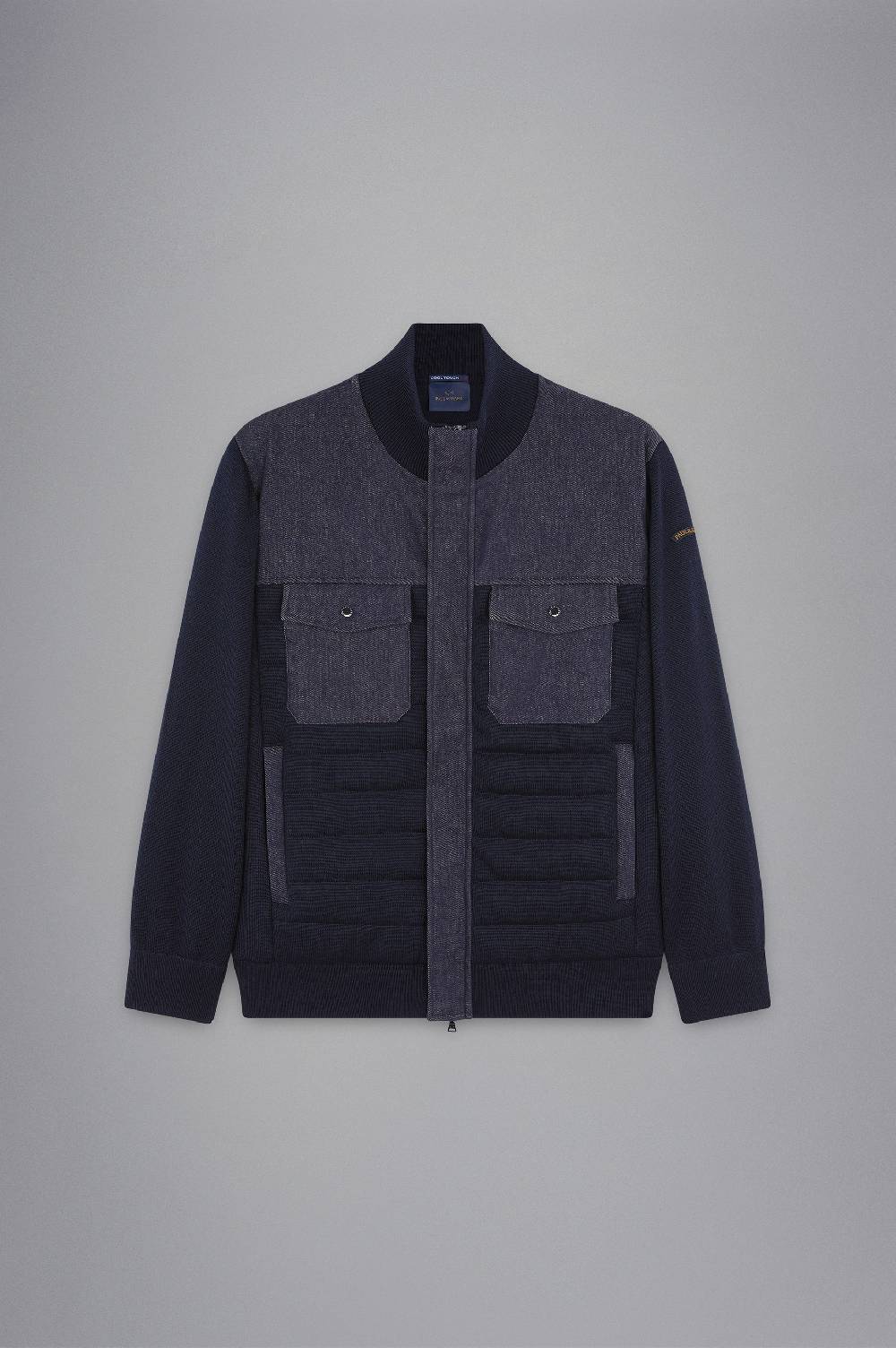 Paul & Shark Maglia Hybrid in lana e denim Paul & Shark In Vendita