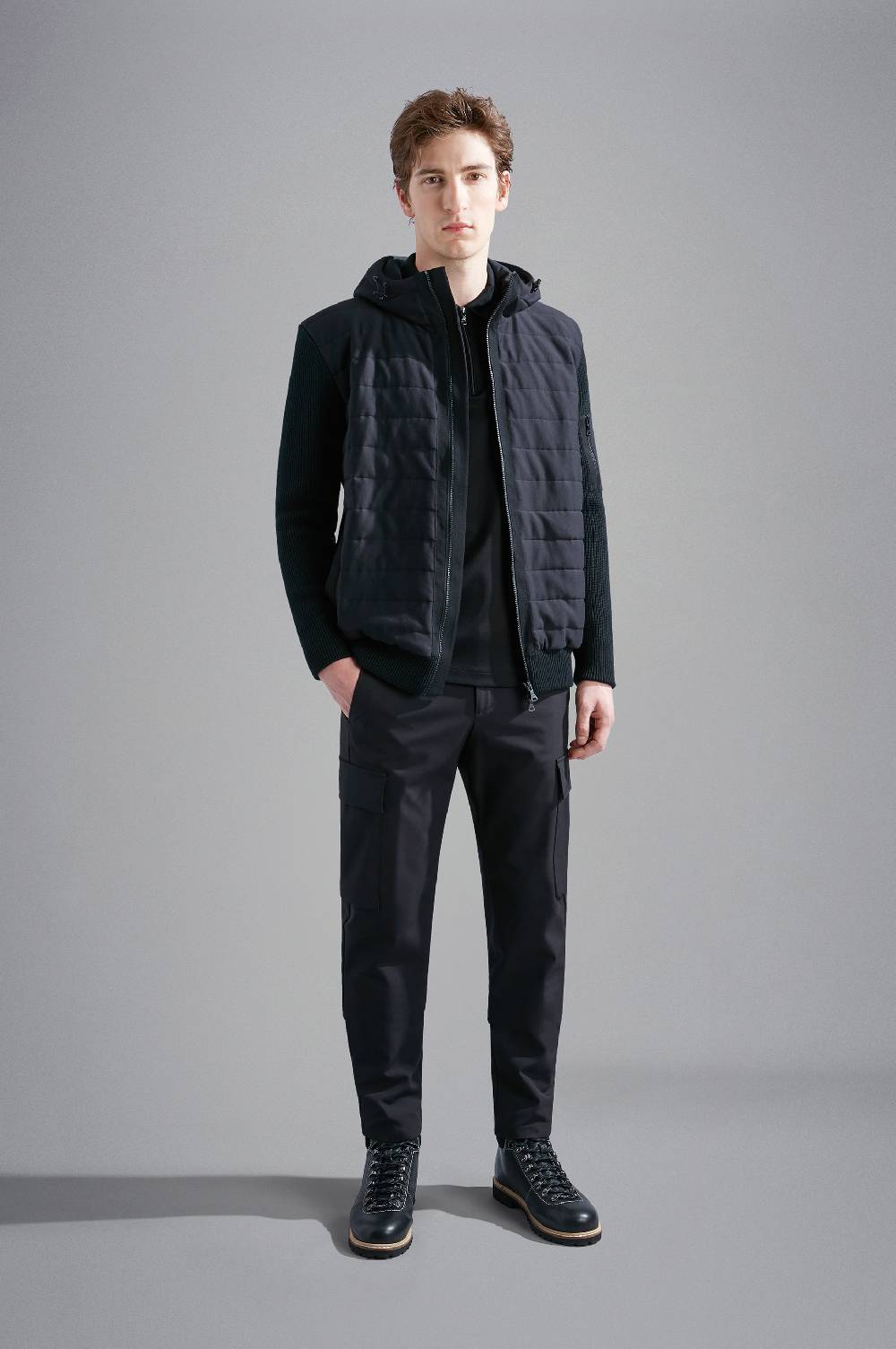 Paul & Shark Maglia Hybrid in lana e cotone trapuntato Paul & Shark Moda