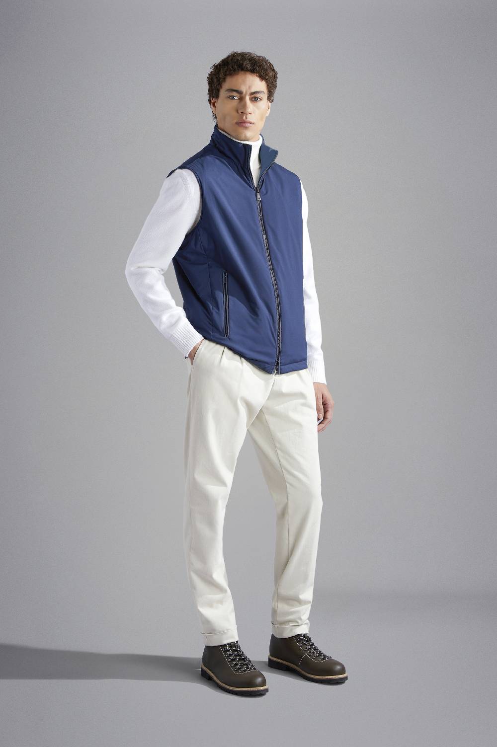 Paul & Shark Gilet double face in Typhoon Platinum Paul & Shark Offerte