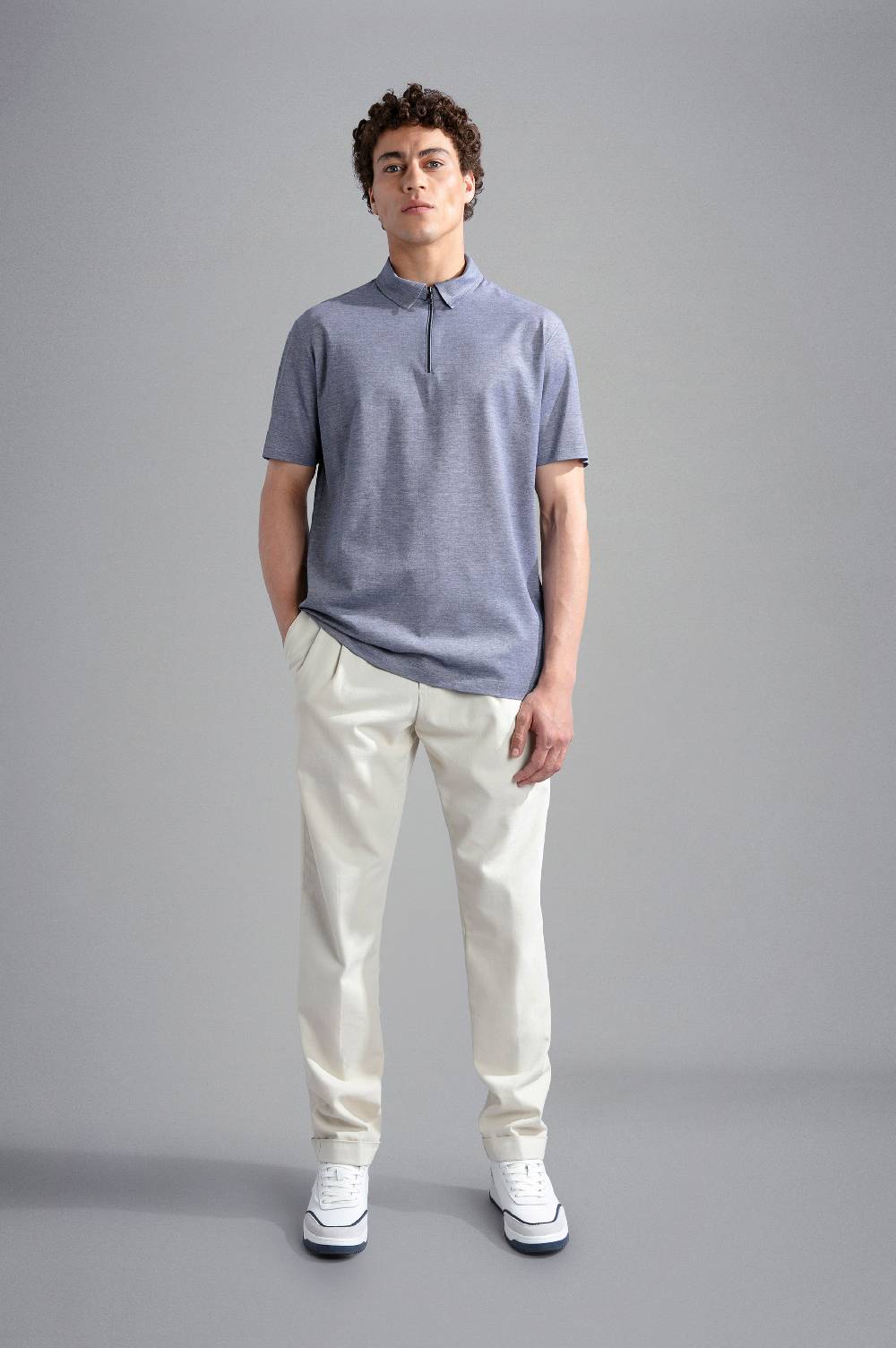 Paul & Shark Polo in cotone piqué con zip Paul & Shark Qualità Garantita