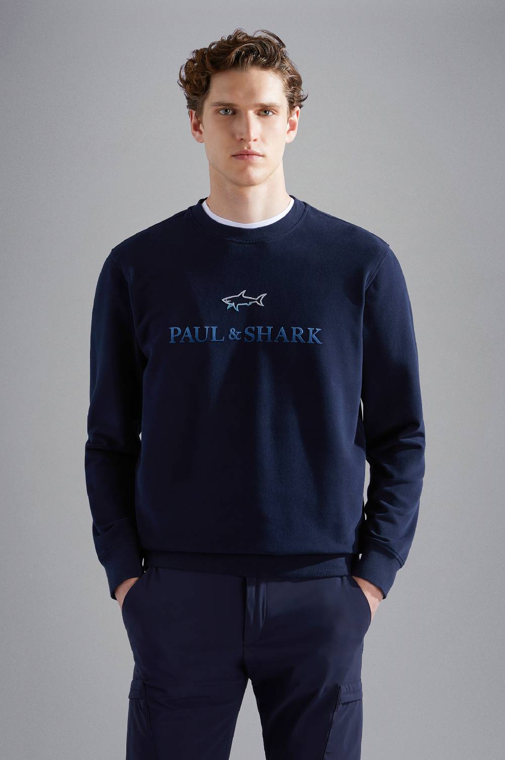 Paul & Shark Felpa in cotone con stampe Paul & Shark Acquista Ora