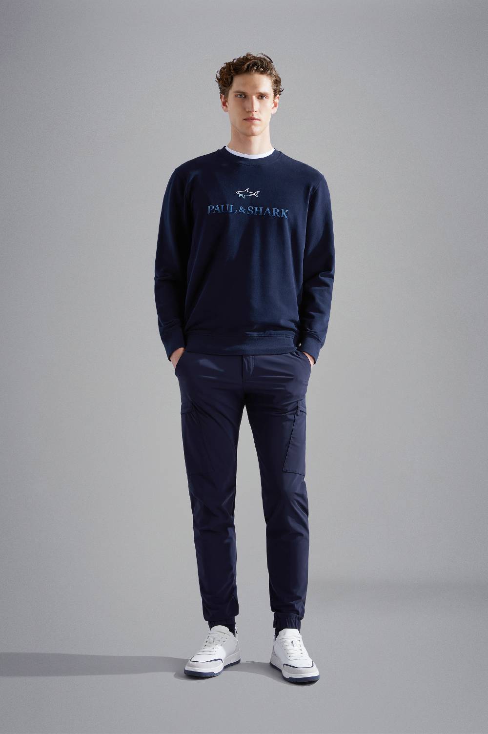 Paul & Shark Felpa in cotone con stampe Paul & Shark Acquista Ora