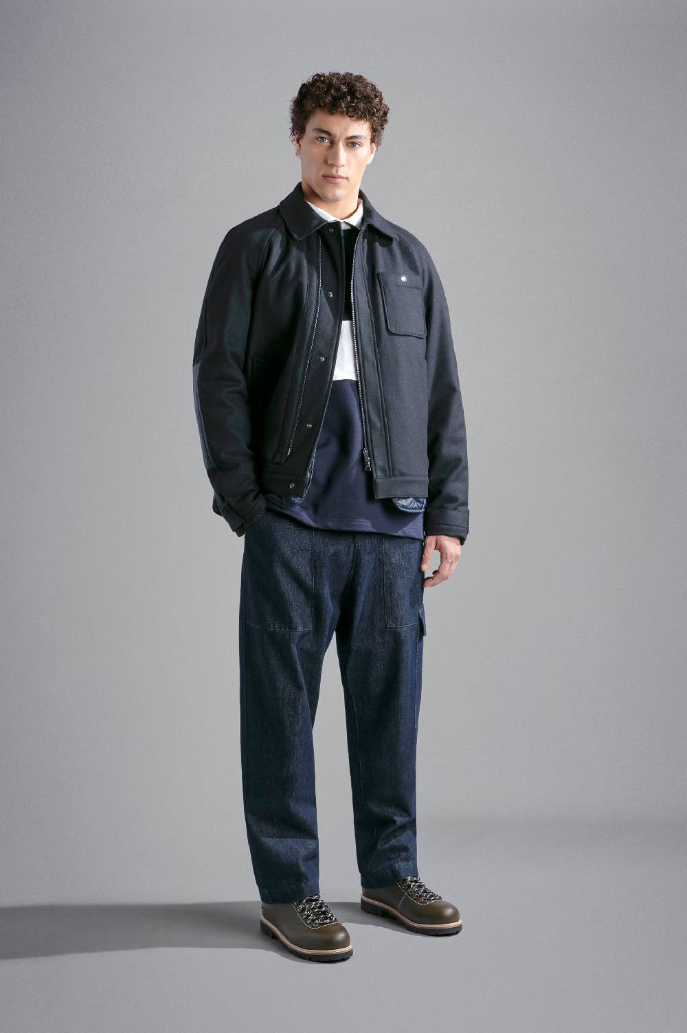 Paul & Shark Polo in cotone Winter Fleece con ricamo Paul & Shark Consegna Veloce