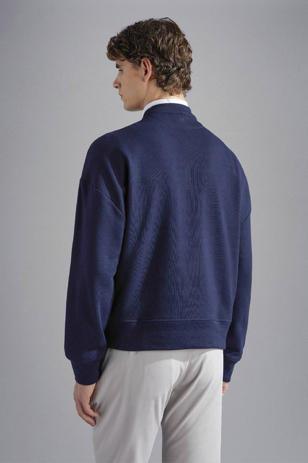 Paul & Shark Felpa in cotone Winter Fleece con stampa Paul & Shark Promozione Limitata