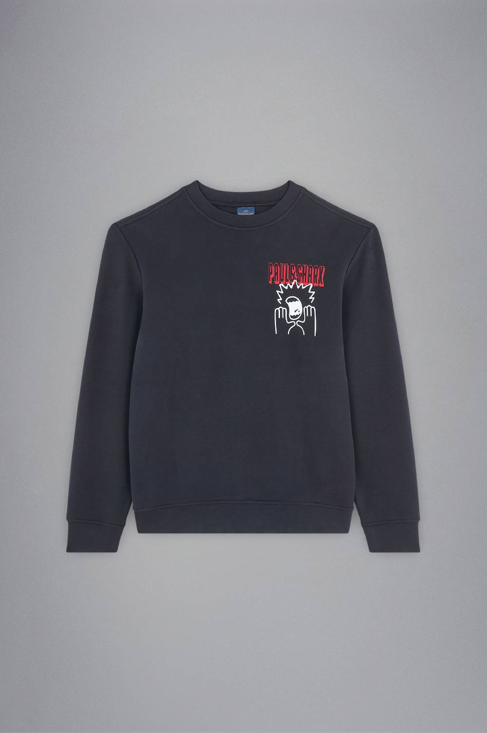 Paul & Shark Felpa in cotone Soft Active Fleece con stampe Paul & Shark Economico
