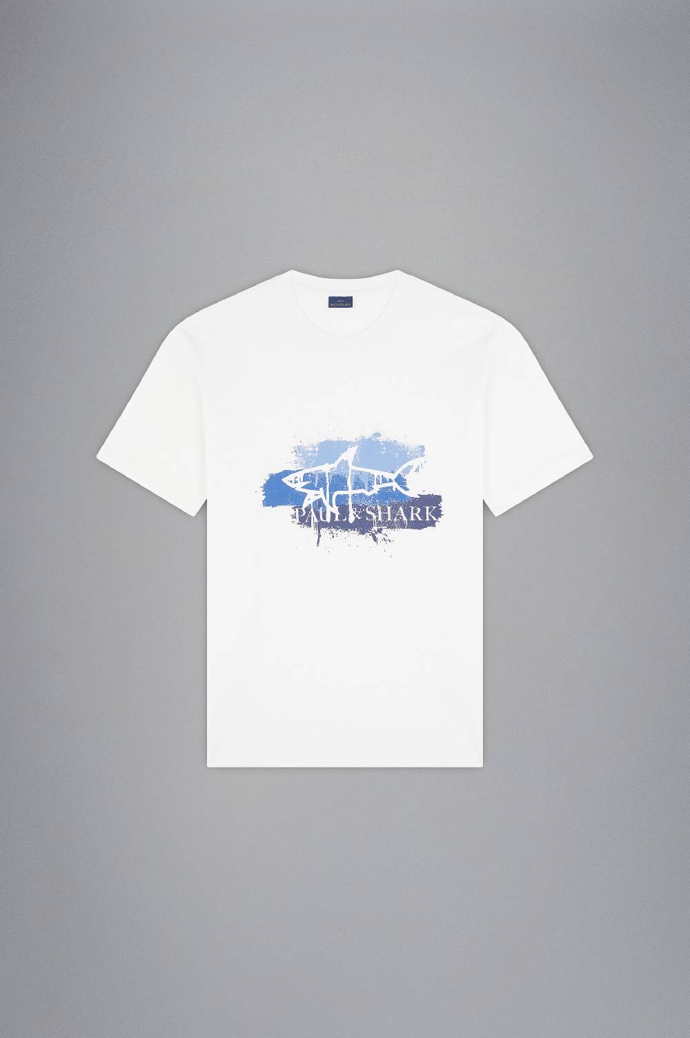 Paul & Shark T-shirt in cotone con stampa spray Paul & Shark Sconto