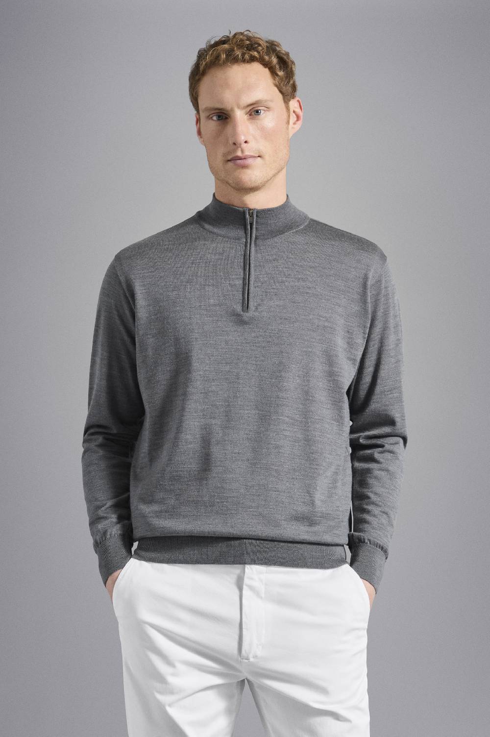 Paul & Shark Maglia con zip in lana Merino extra-fine Winter Summer Paul & Shark In Linea