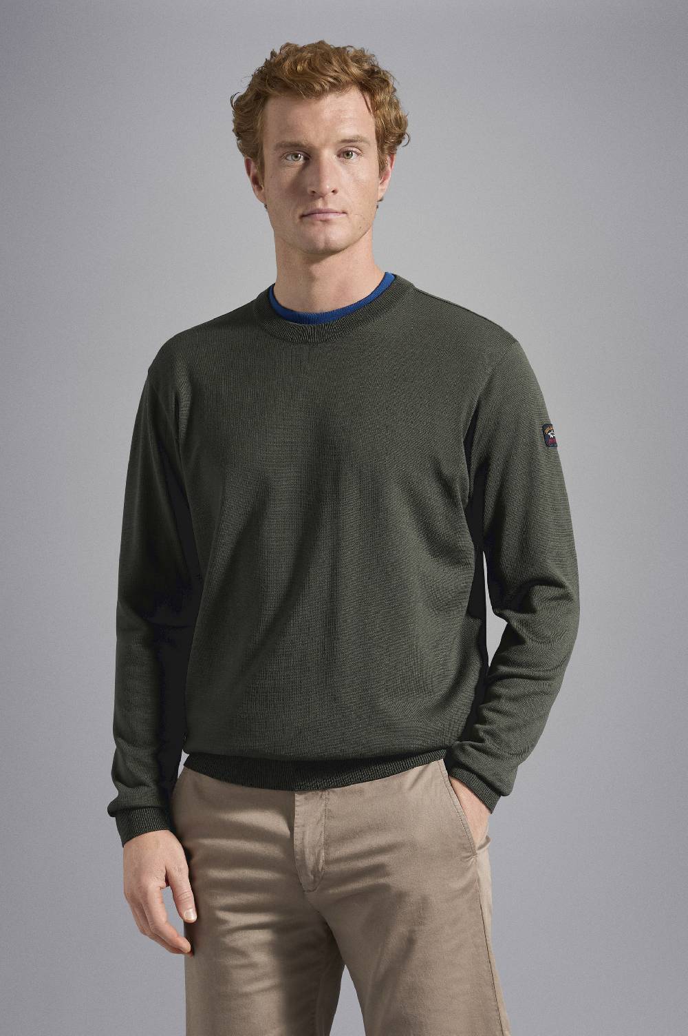 Paul & Shark Girocollo in lana Merino con badge iconico Paul & Shark Shopping Online