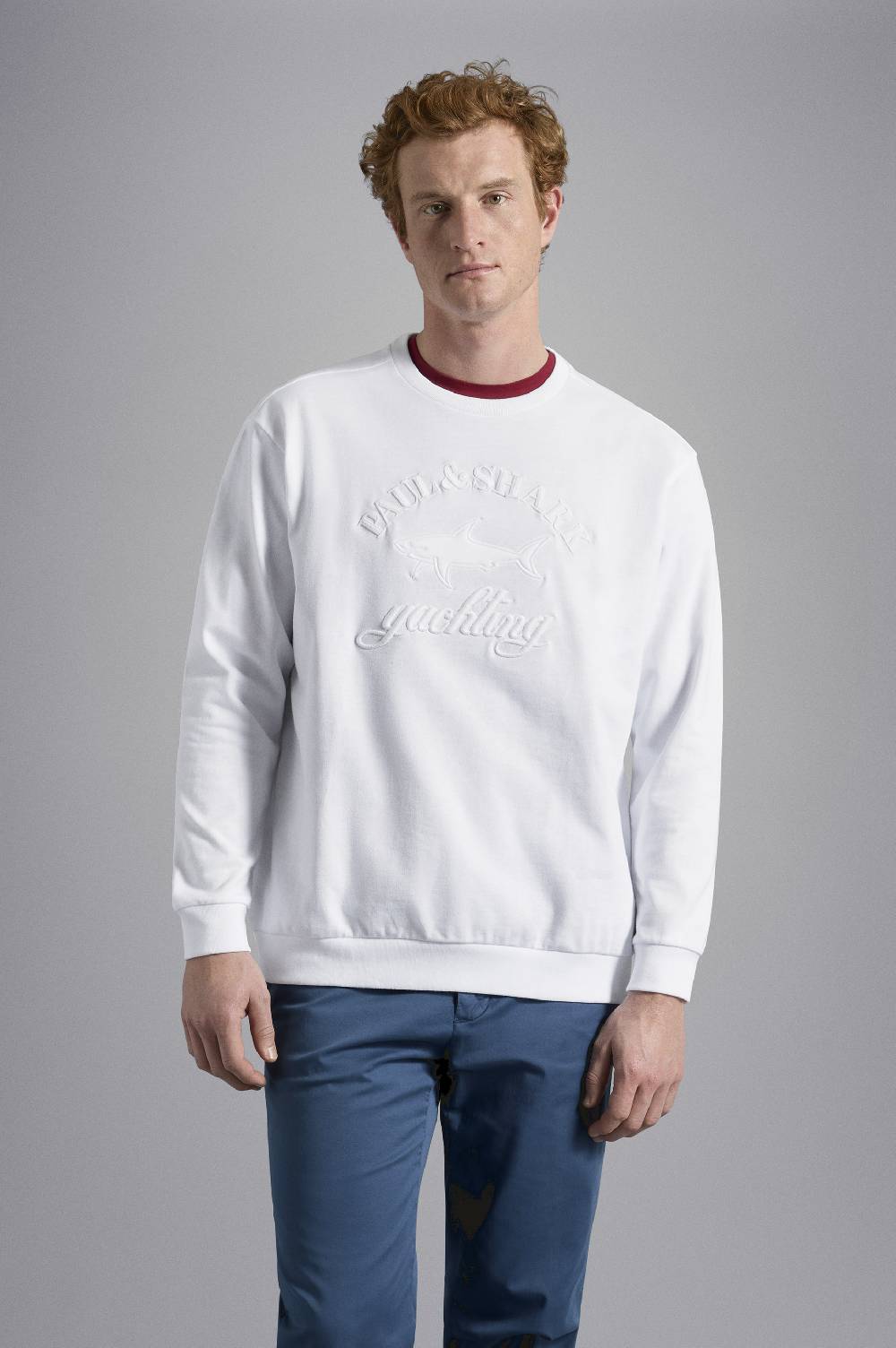 Paul & Shark Felpa in cotone con mega Logo ricamato Paul & Shark Sconto di tempo limitato