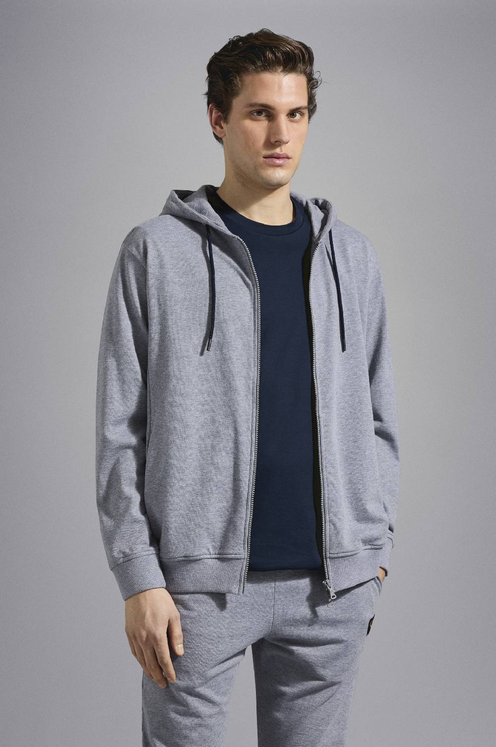 Paul & Shark Felpa con zip in cotone con badge iconico Paul & Shark Offerta speciale