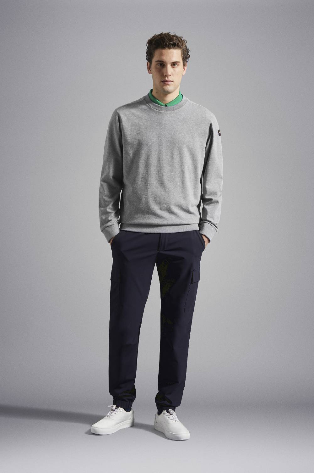 Paul & Shark Felpa in cotone con badge iconico Paul & Shark Flash Sale