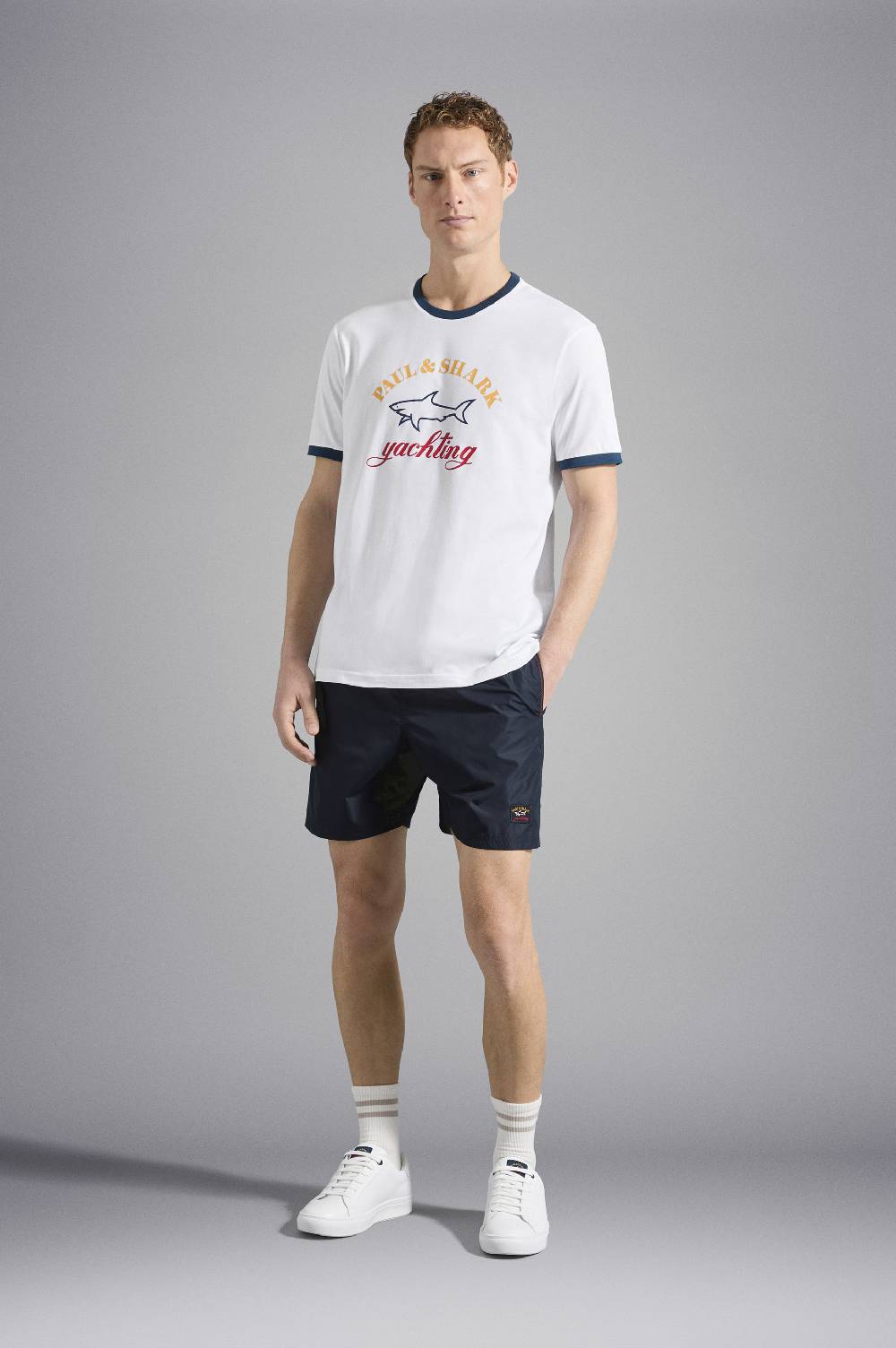 Paul & Shark Costume da bagno con badge iconico Paul & Shark Lightning offer