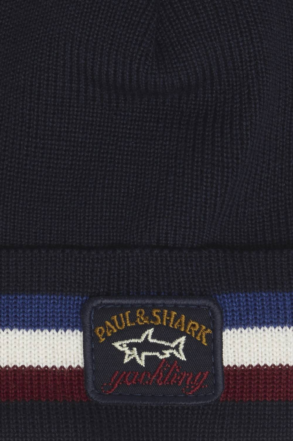 Paul & Shark Berretto in lana con badge iconico Paul & Shark Trasporto libero internazionale