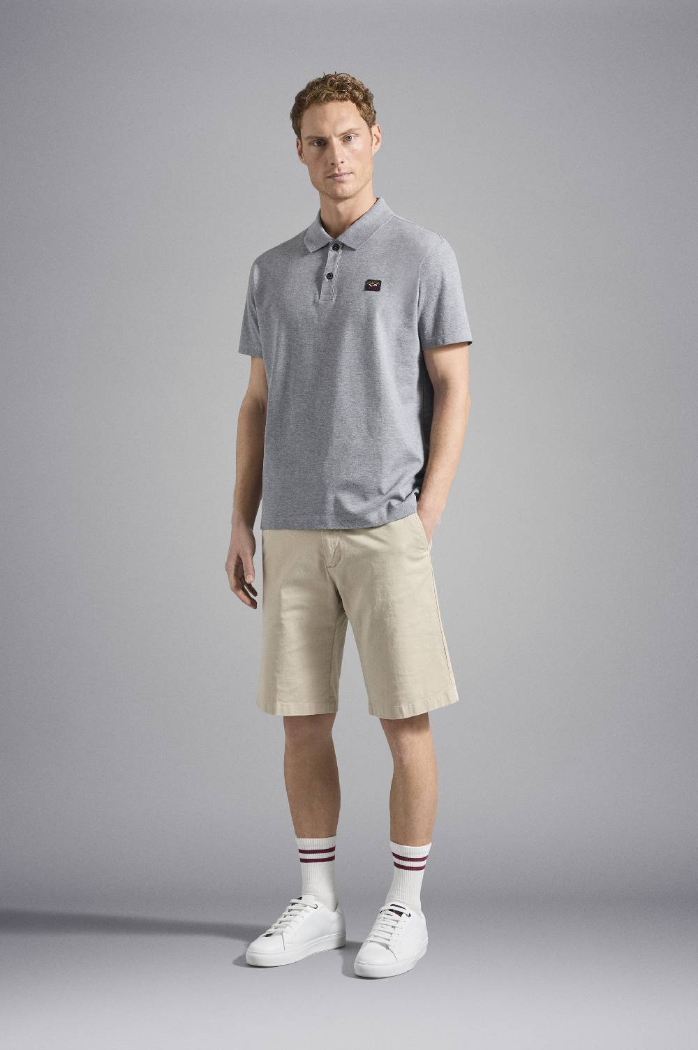 Paul & Shark Polo in cotone piqué con badge iconico Paul & Shark Consegna Veloce