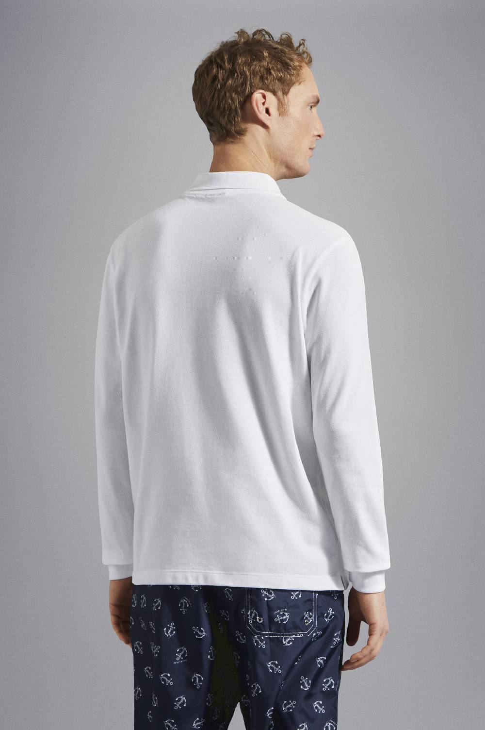 Paul & Shark Polo in cotone piqué con badge iconico Paul & Shark Fino Al -60%