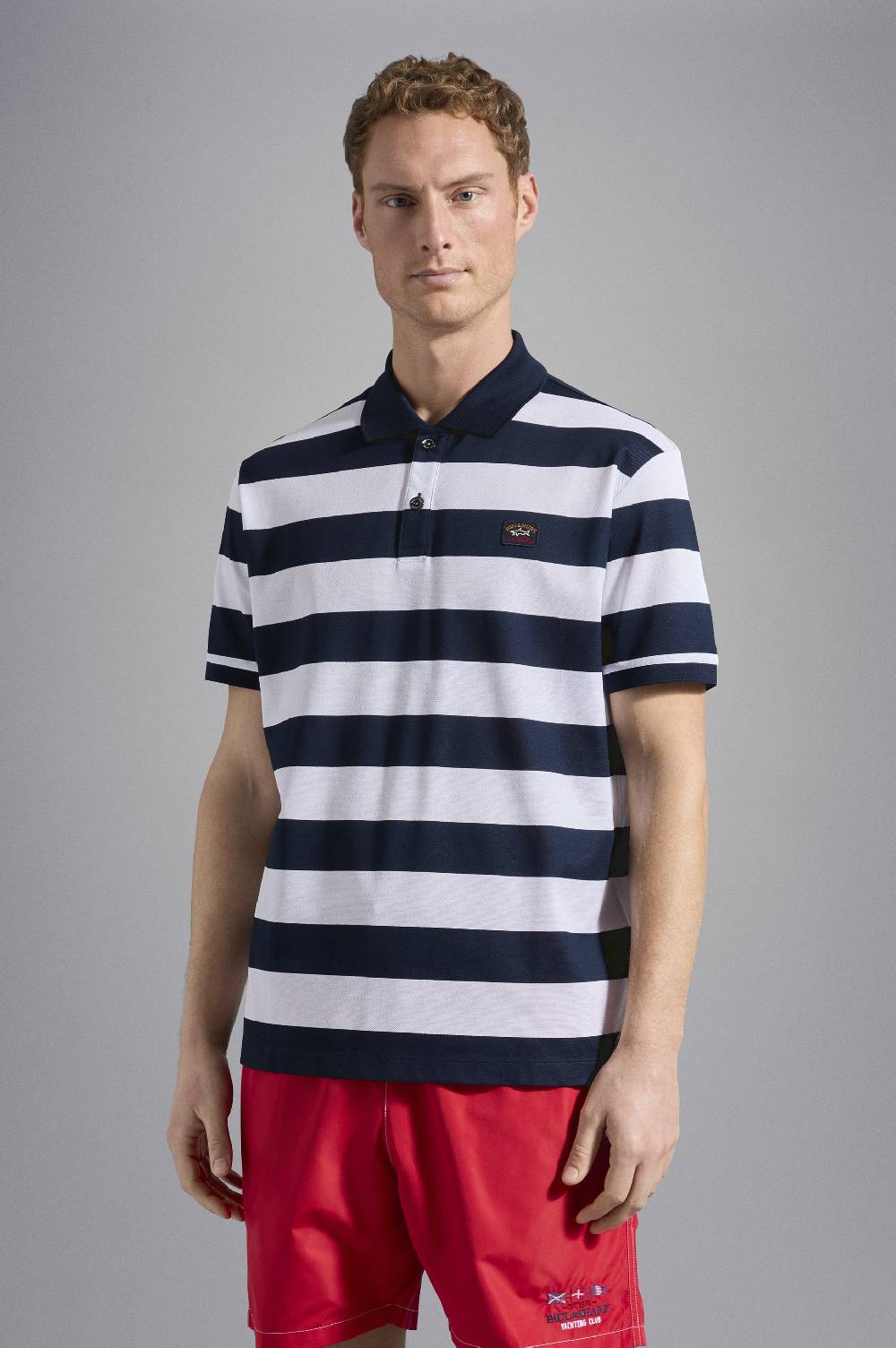 Paul & Shark Polo in cotone piqué con badge iconico Paul & Shark Shopping Online