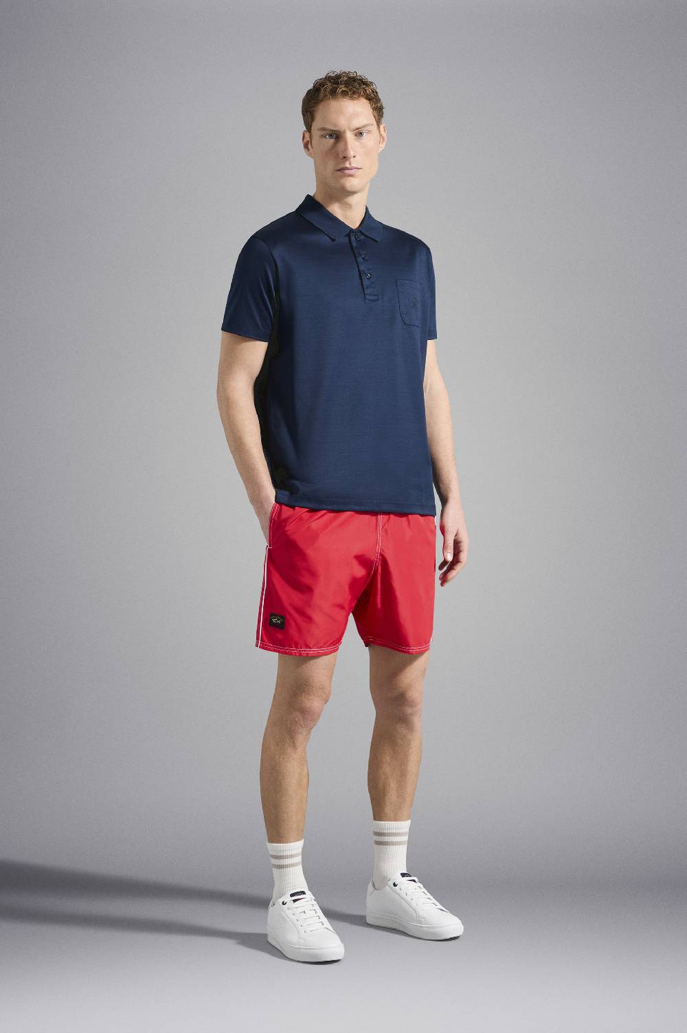 Paul & Shark Polo in jersey di cotone con Logo ricamato Paul & Shark Prezzo Ridotto