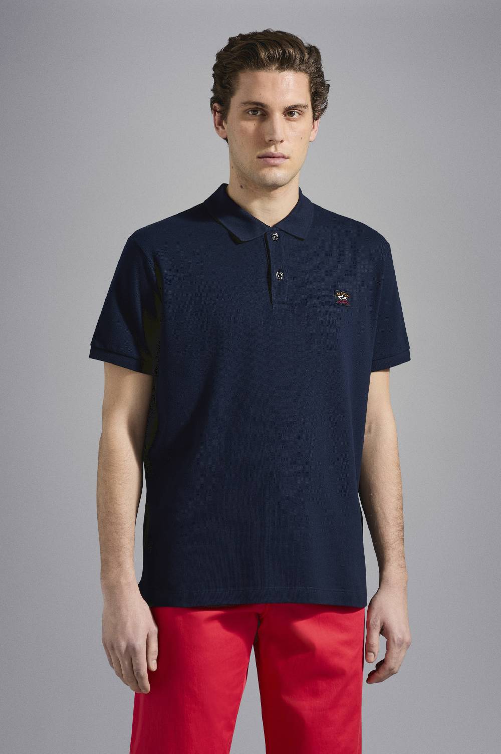 Paul & Shark Polo in cotone piqué con badge iconico Paul & Shark Presa