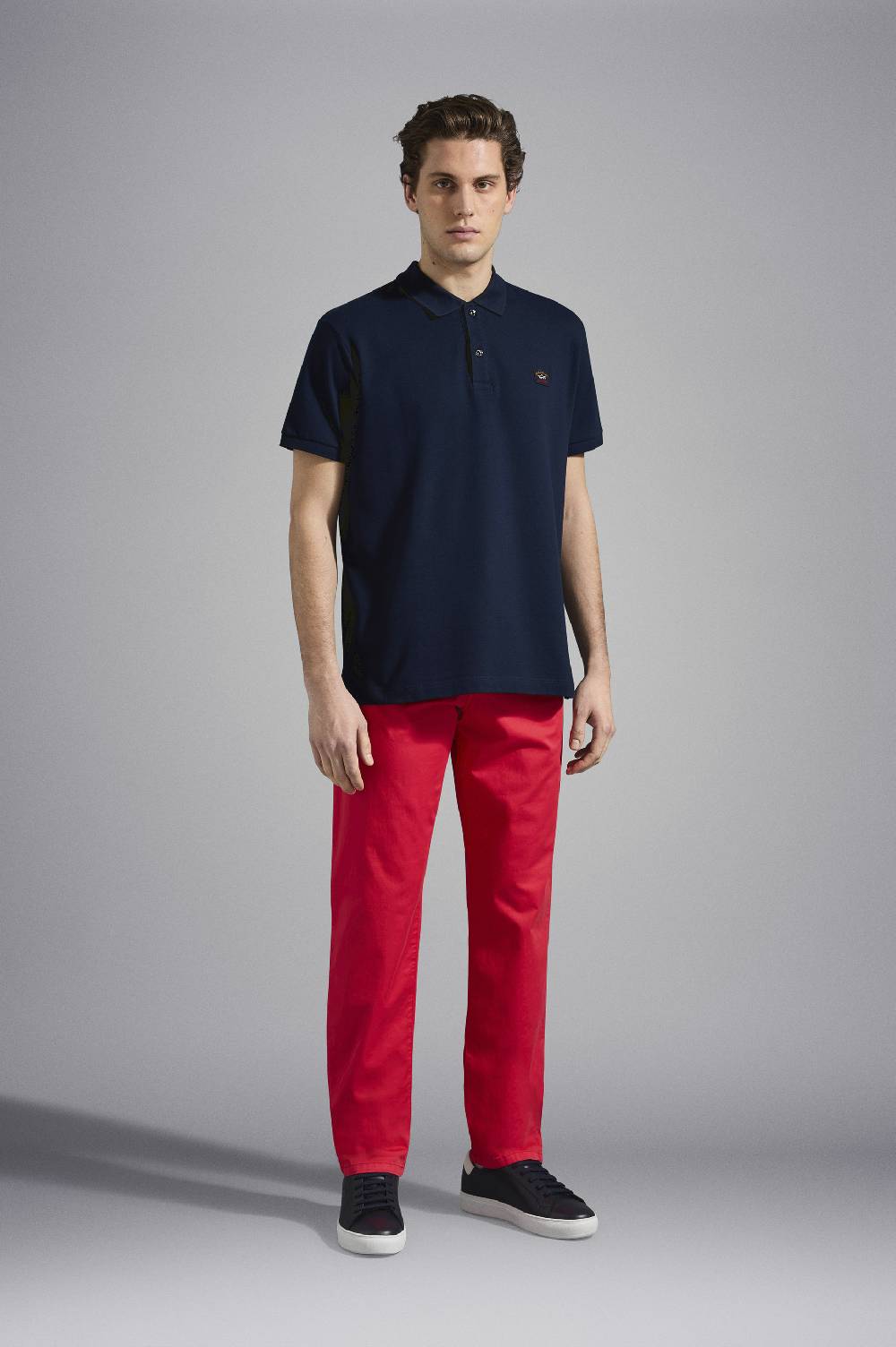 Paul & Shark Polo in cotone piqué con badge iconico Paul & Shark Presa