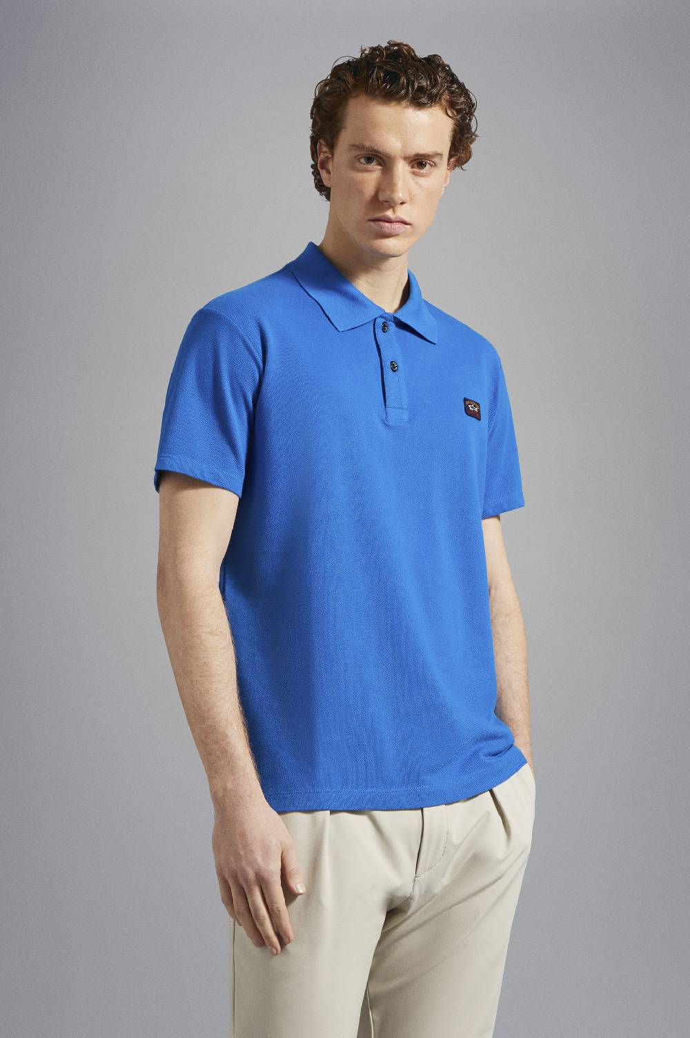 Paul & Shark Polo in cotone piqué con badge iconico Paul & Shark Sconto