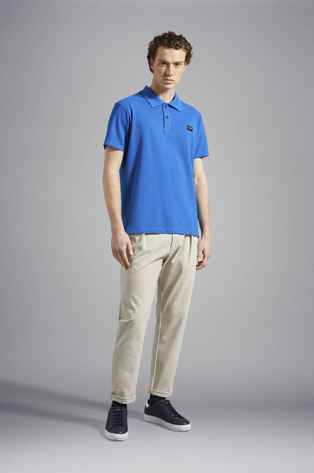 Paul & Shark Polo in cotone piqué con badge iconico Paul & Shark Sconto
