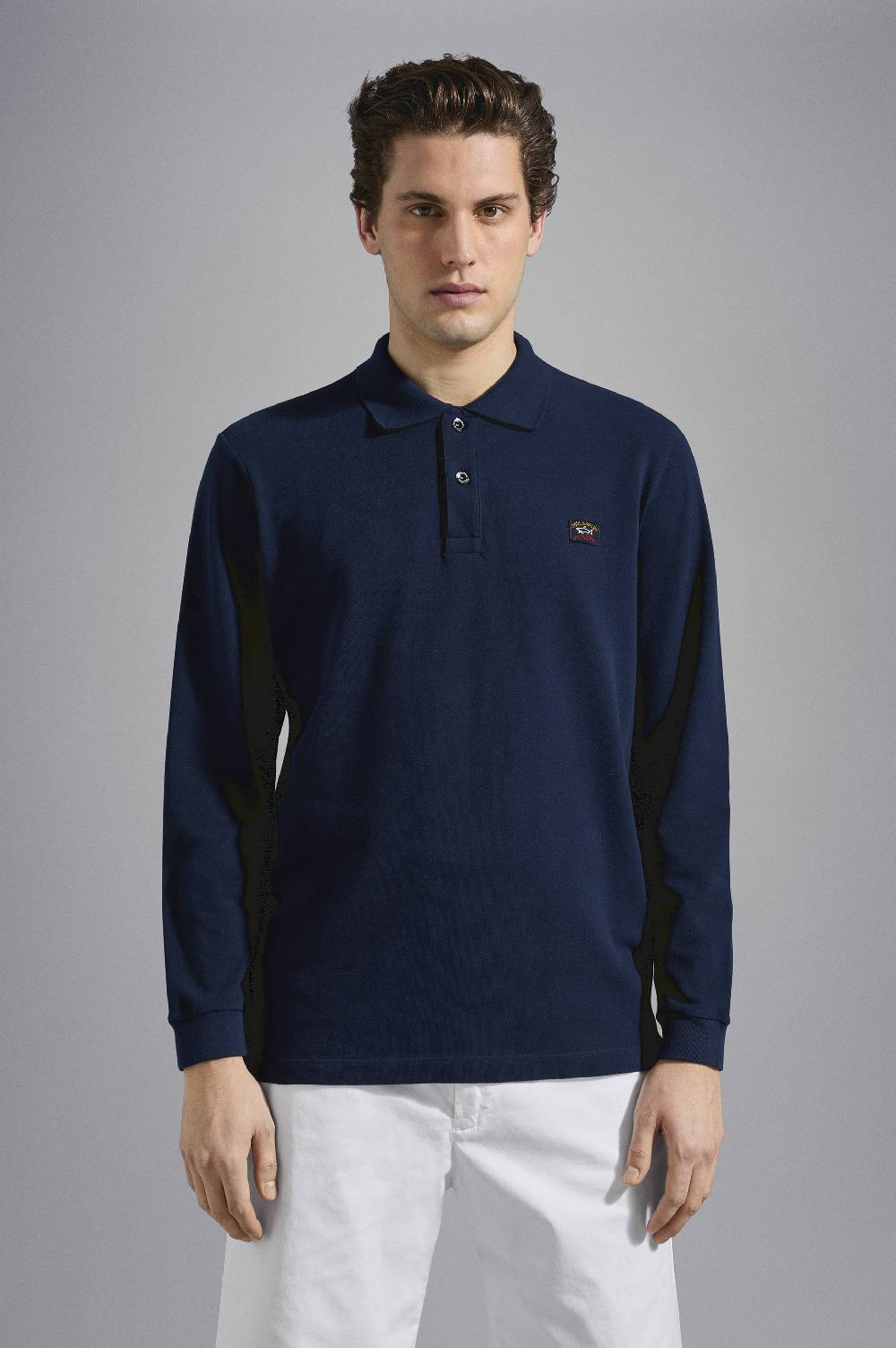 Paul & Shark Polo in cotone piqué con badge iconico Paul & Shark Offerta