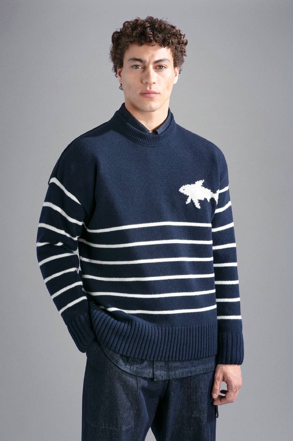 Paul & Shark Maglia in Re-Wool con intarsio Shark Paul & Shark Hotsell