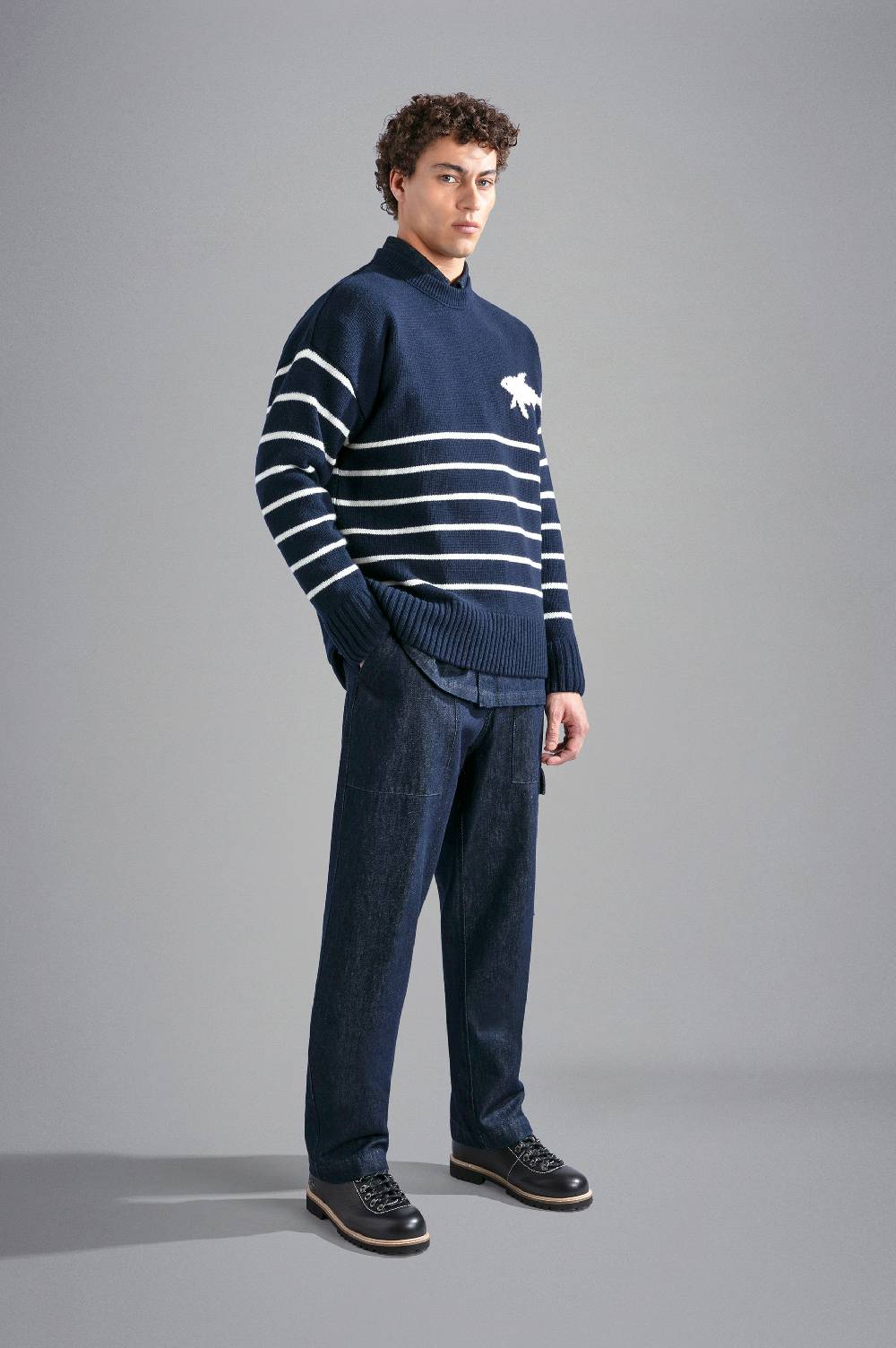 Paul & Shark Maglia in Re-Wool con intarsio Shark Paul & Shark Hotsell