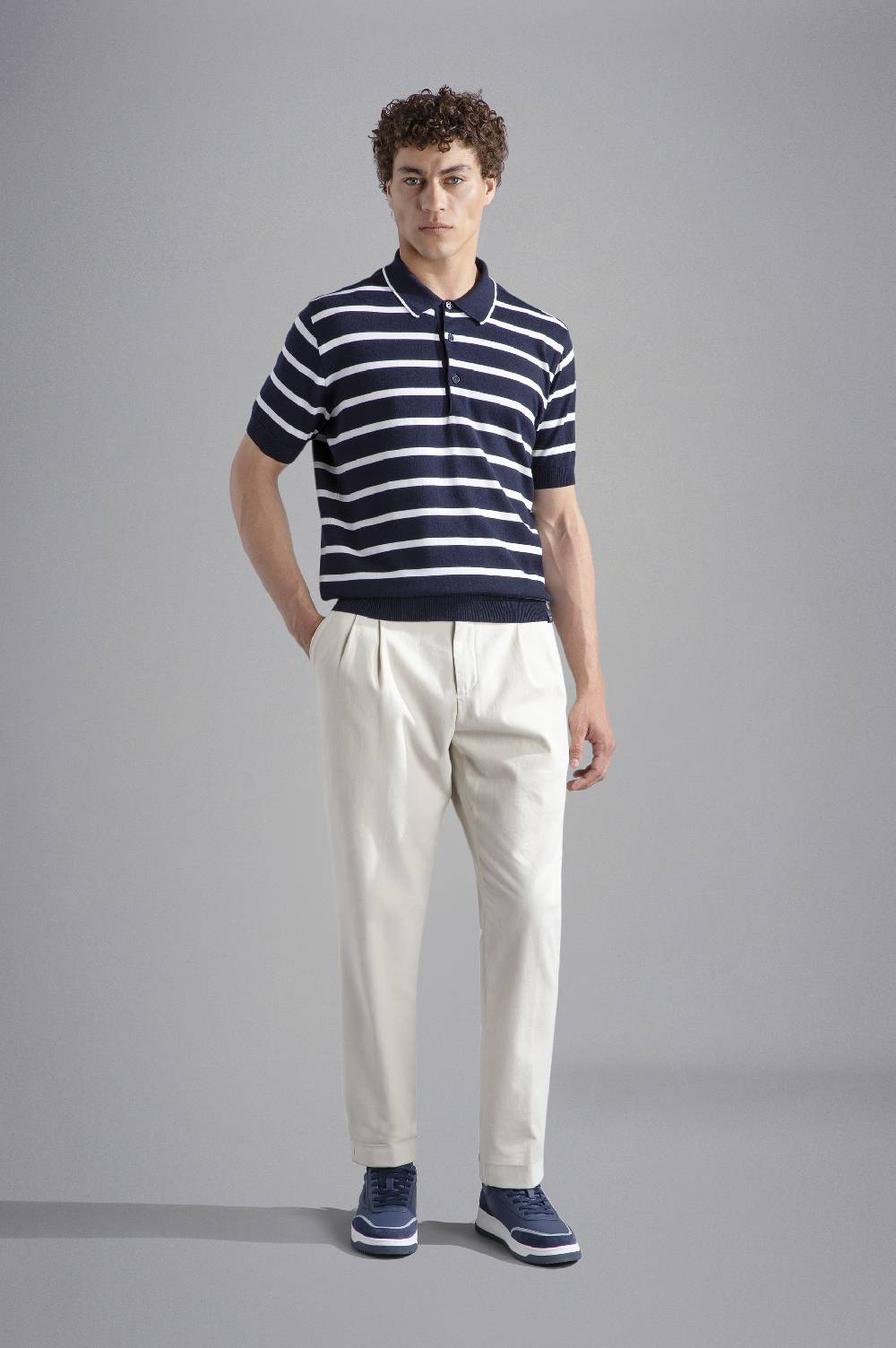 Paul & Shark Polo in Summer Wool con motivo a righe Paul & Shark Latest fashion